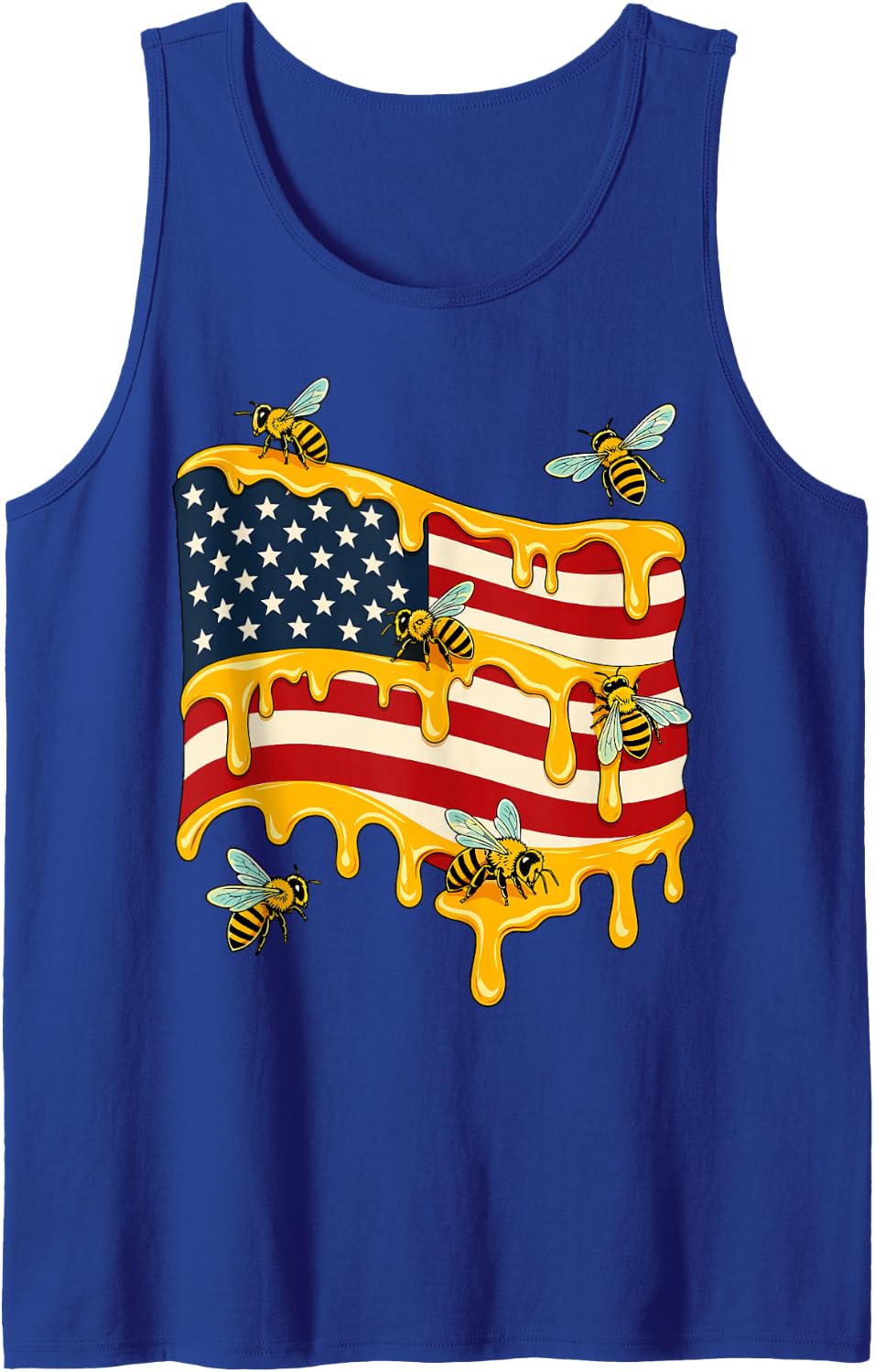 American Beekeeper Honey Beekeeping USA Apiary Sleeveless Tank Top - Royal Blue