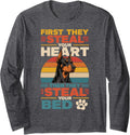Vintage Doberman Owner Humor Doberman Pinscher Lover Long Sleeve T-Shirt - Adult Unisex Dark Heather Grey