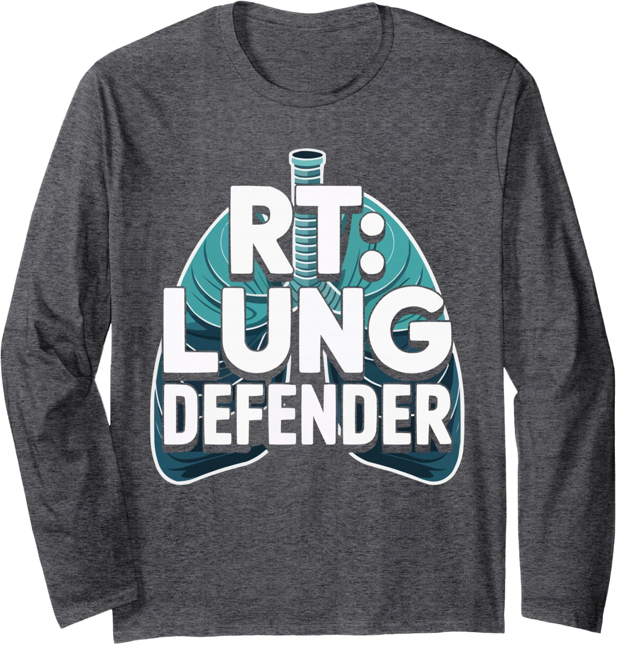 Respiratory Therapist Job Profession Respiratory Therapy Long Sleeve T-Shirt - Adult Unisex Dark Heather Grey