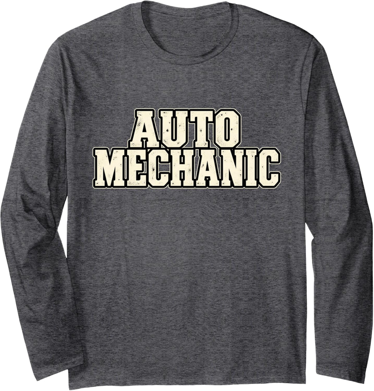 Auto Mechanic Lazy Halloween Costume Long Sleeve T-Shirt - Adult Unisex Dark Heather Grey