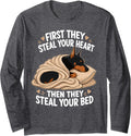 Funny Doberman Pinscher Long Sleeve T-Shirt - Adult Unisex Dark Heather Grey