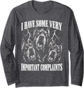 I Have Some Very Important Complaints Doberman Dog Long Sleeve T-Shirt - Adult Unisex Dark Heather Grey