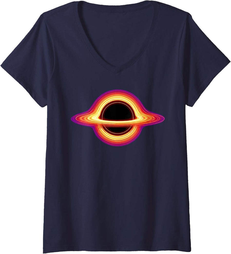 Women's Cool Physics Art for Men Women Physics Physicist Lover V-Neck T-Shirt - Navy Blue