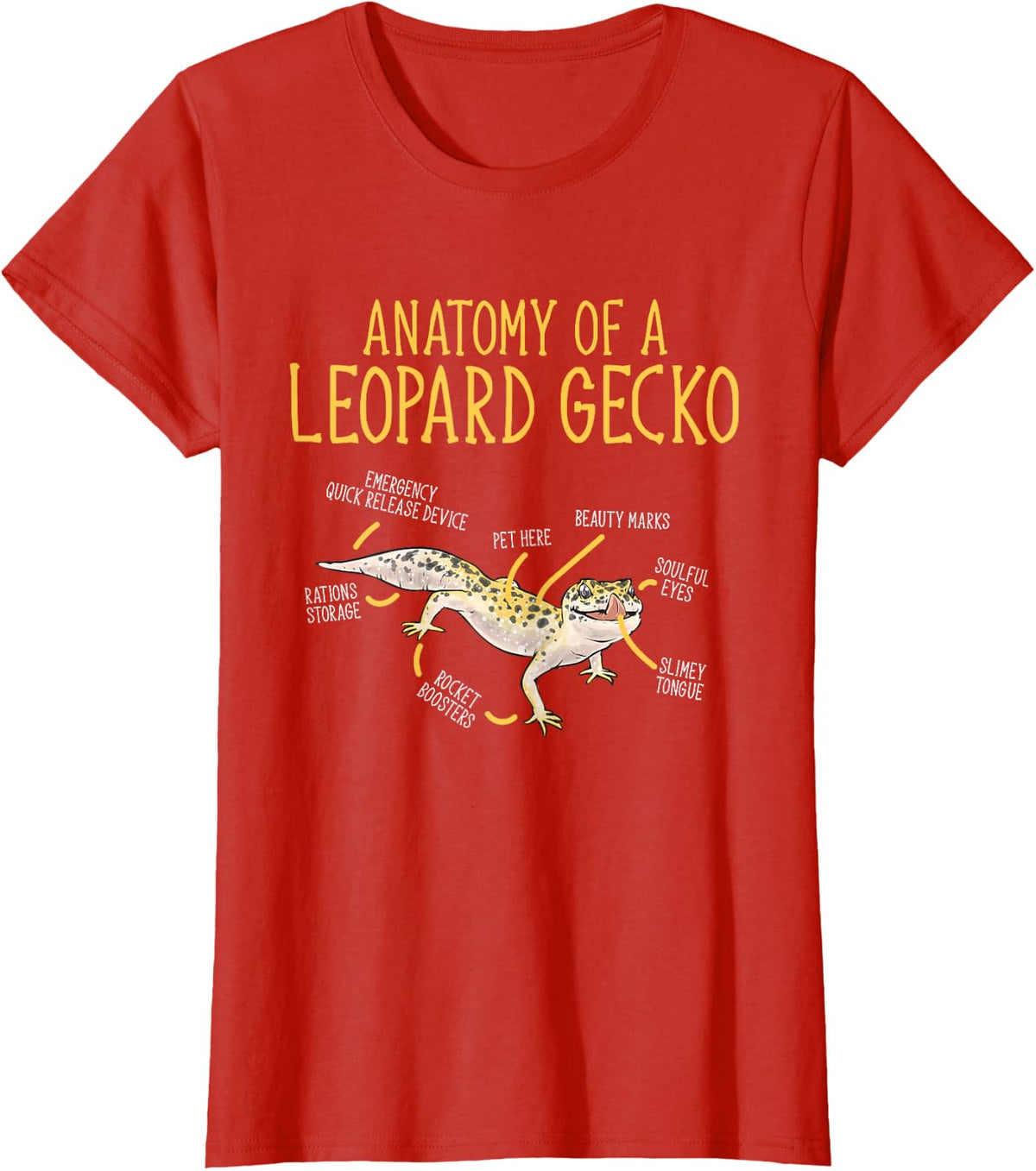 Leopard Gecko Reptile Pet Gecko Leopard Gecko T-Shirt - Red