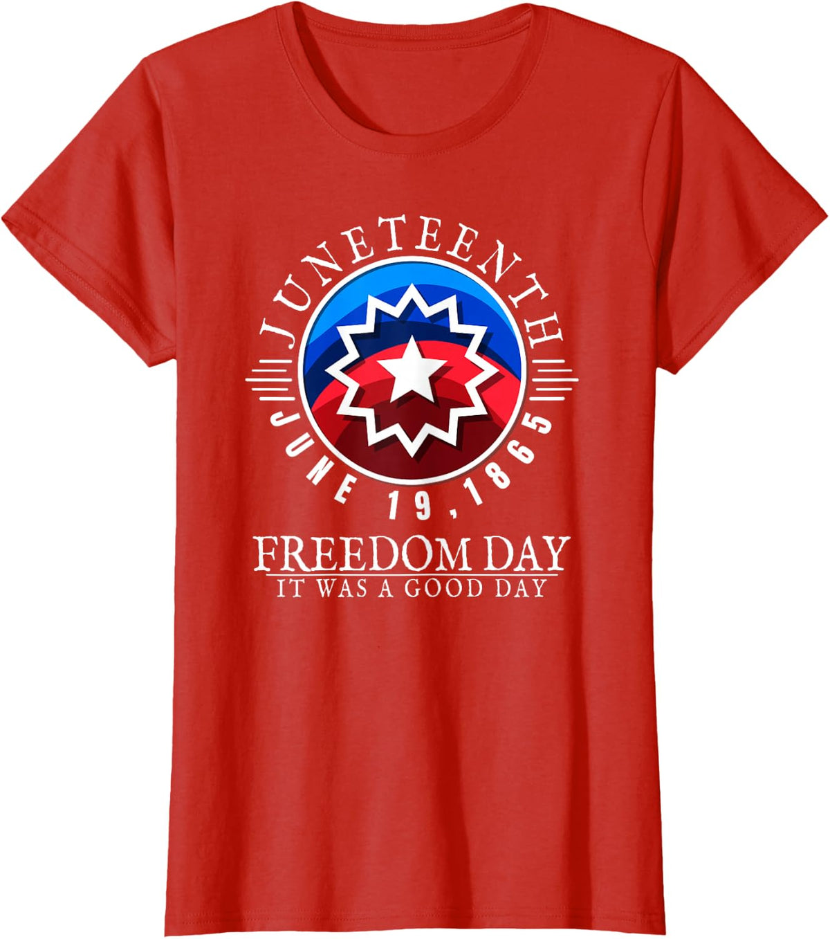 1865 Emancipation Day Juneteenth Black Pride Freedom Tees T Shirts for Men and Women - Red