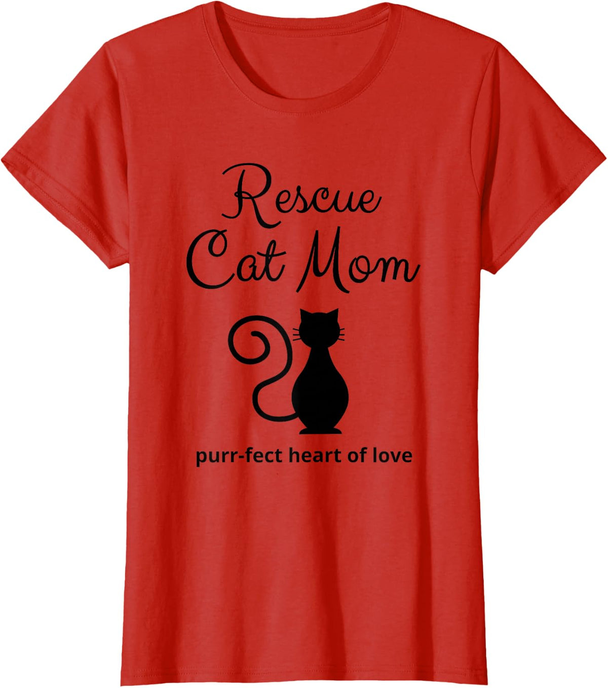 Pretty Cat Rescue Mom, Foster Cat Mom Cat Rescue Mom T-Shirt - Red