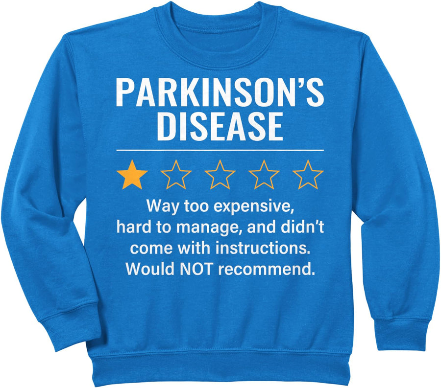 Parkinson’s Disease 1 Star Rating Funny Parkinsons Awareness Sweatshirt - Royal Blue