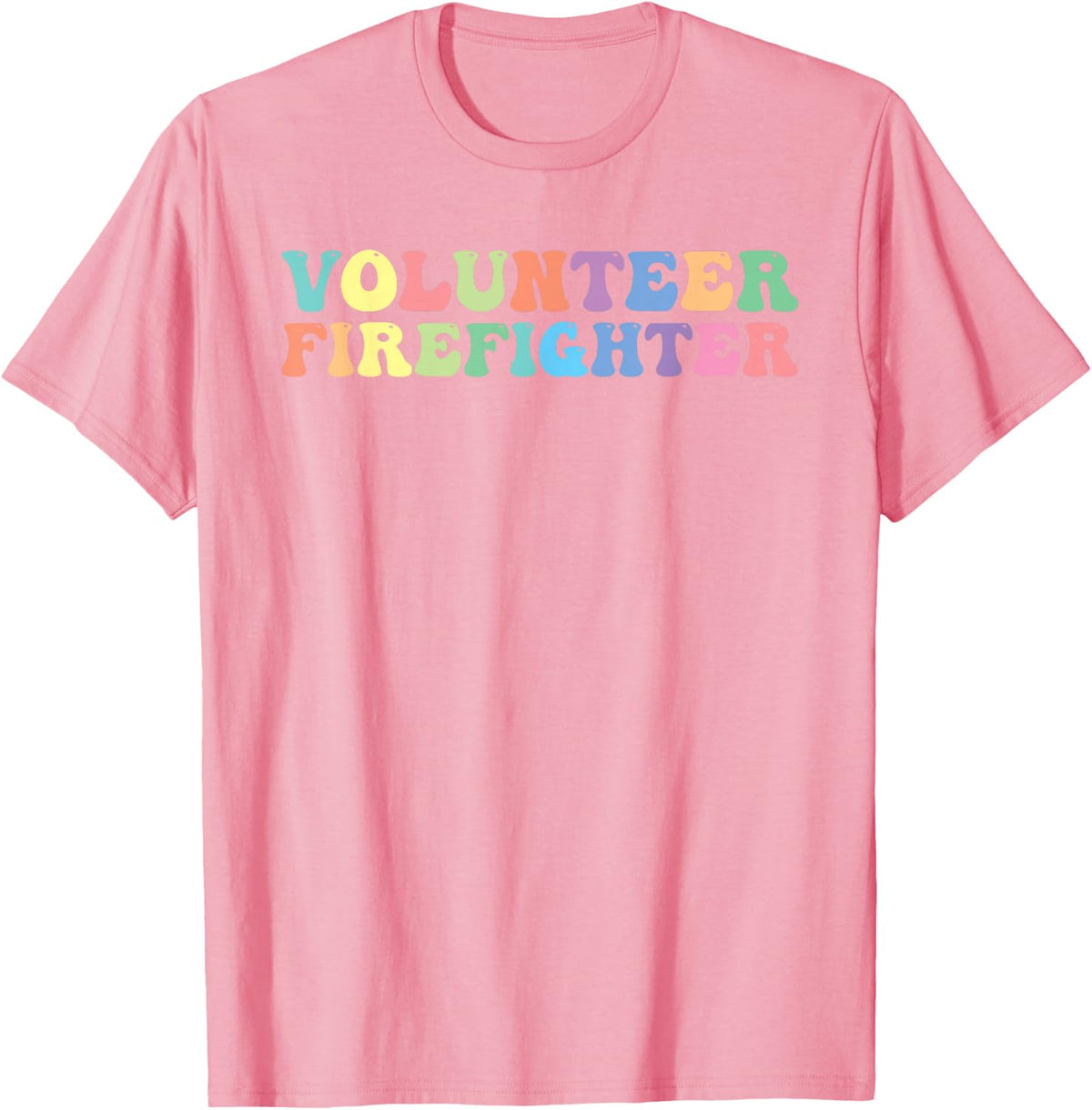Volunteer Firefighter Fire Rescue T-Shirt - Pink