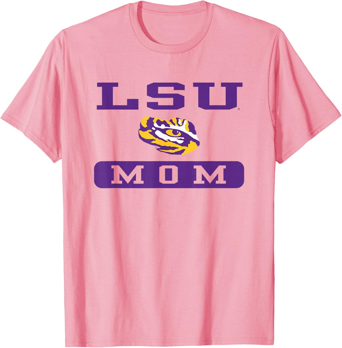 LSU Tigers Mom Logo Officially Licensed T-Shirt - Pink