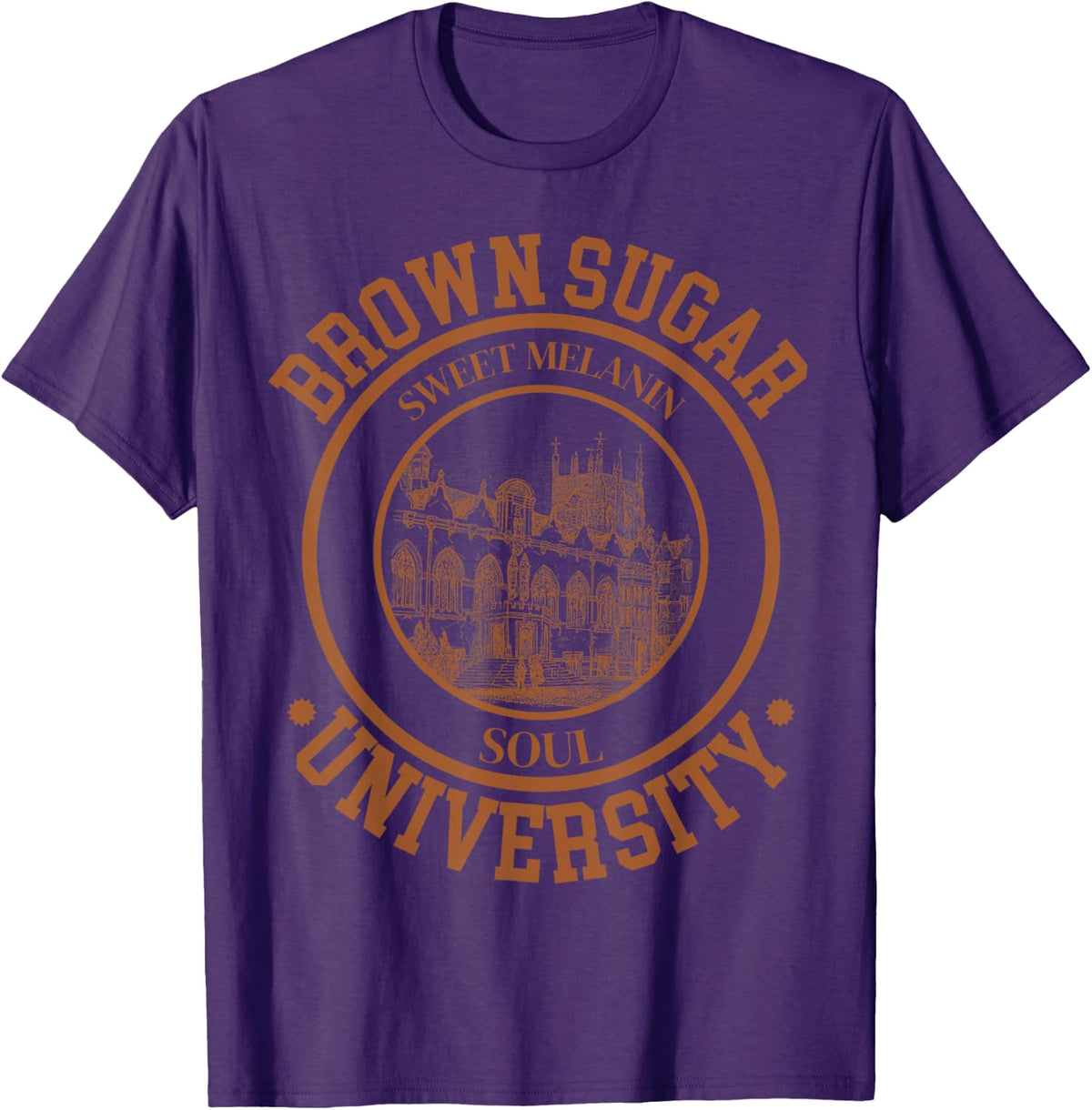 Brown Sugar University Apparel Black Love Pride, HBCU GRAD T-Shirt - Purple