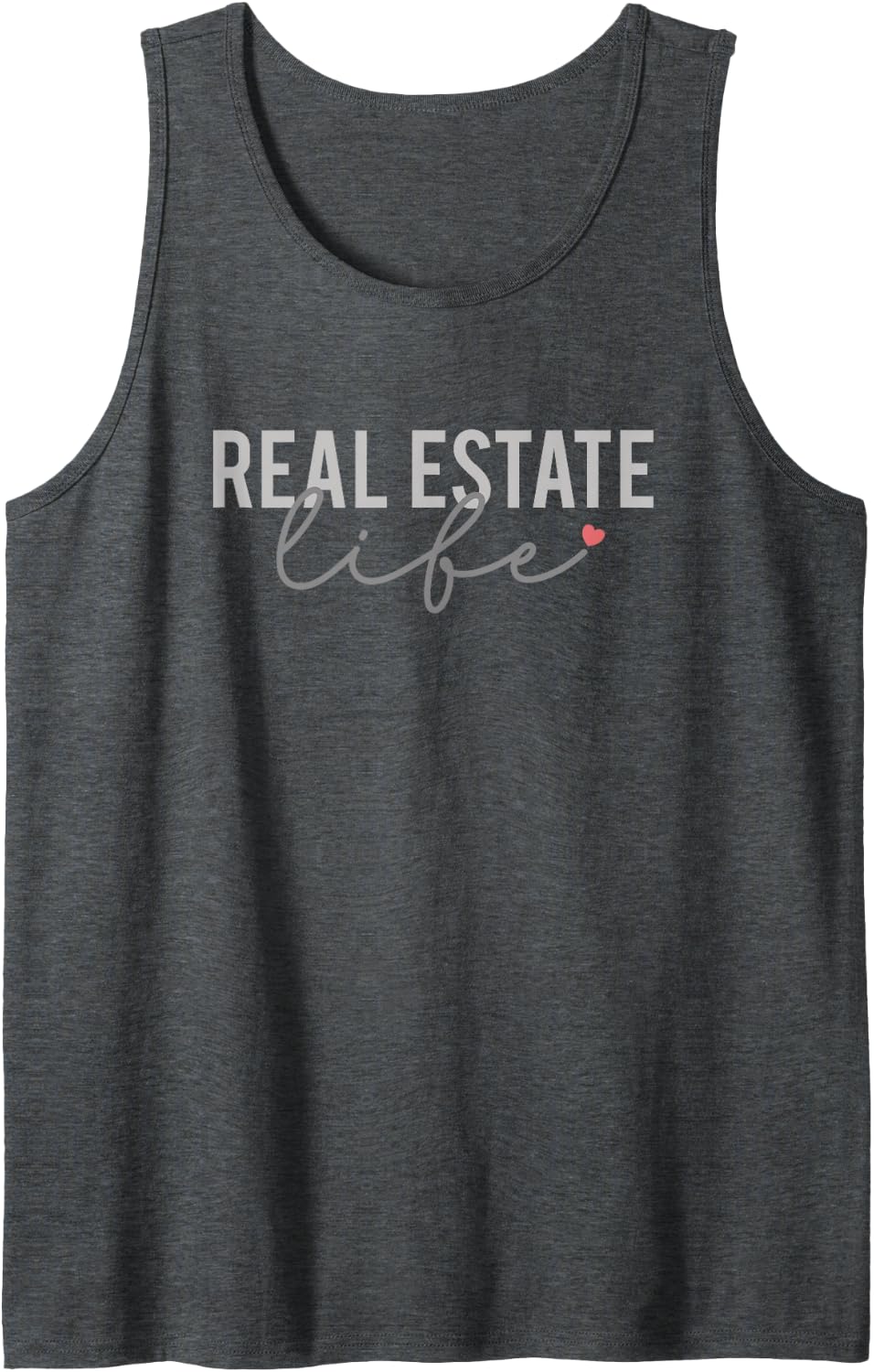 Real Estate Agent Womens Design Tank Top - Dark Heather Grey