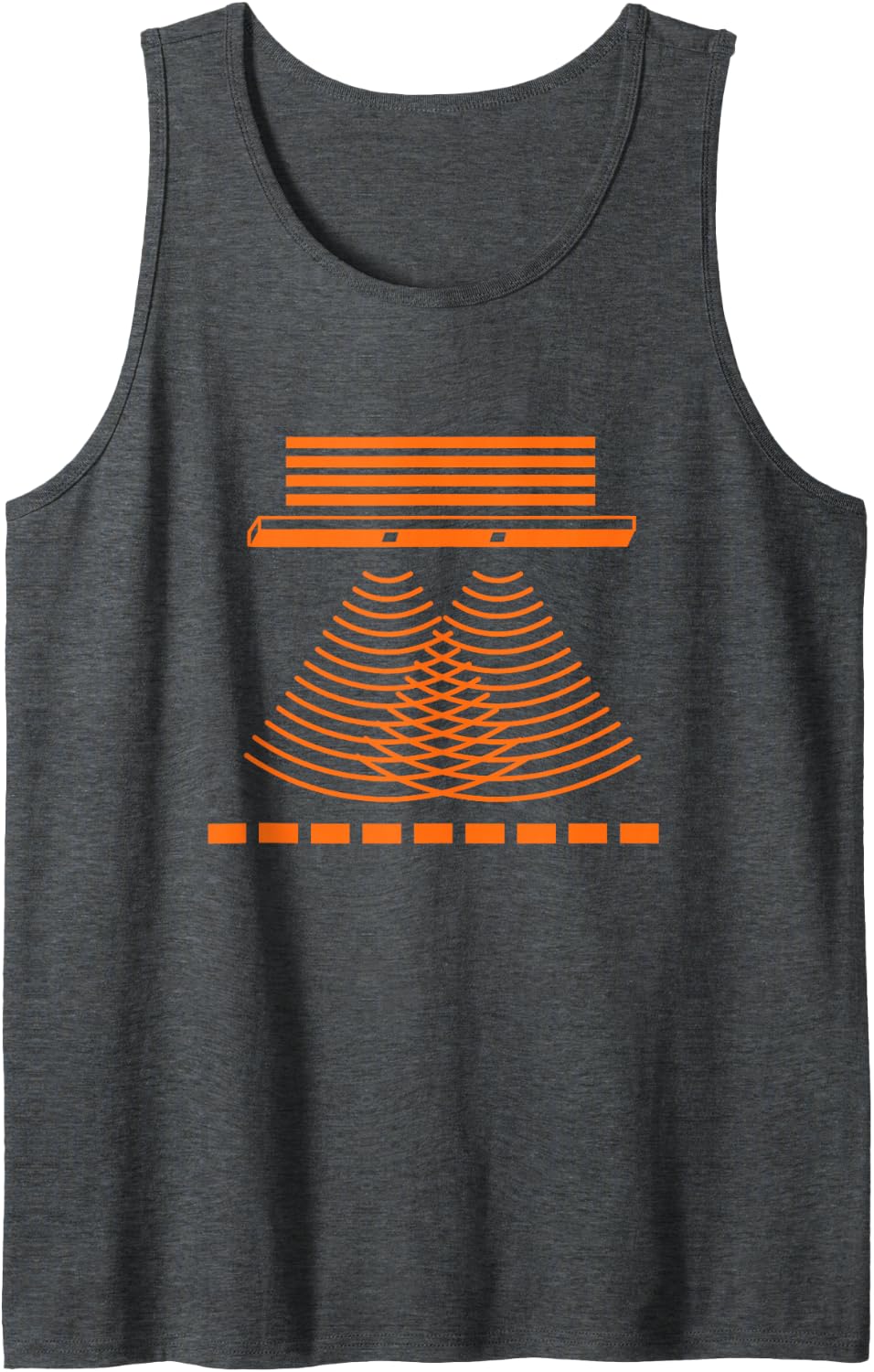 Quantum Physics Double Slit Experiment Physicists Science Sleeveless Tank Top - Dark Heather Grey