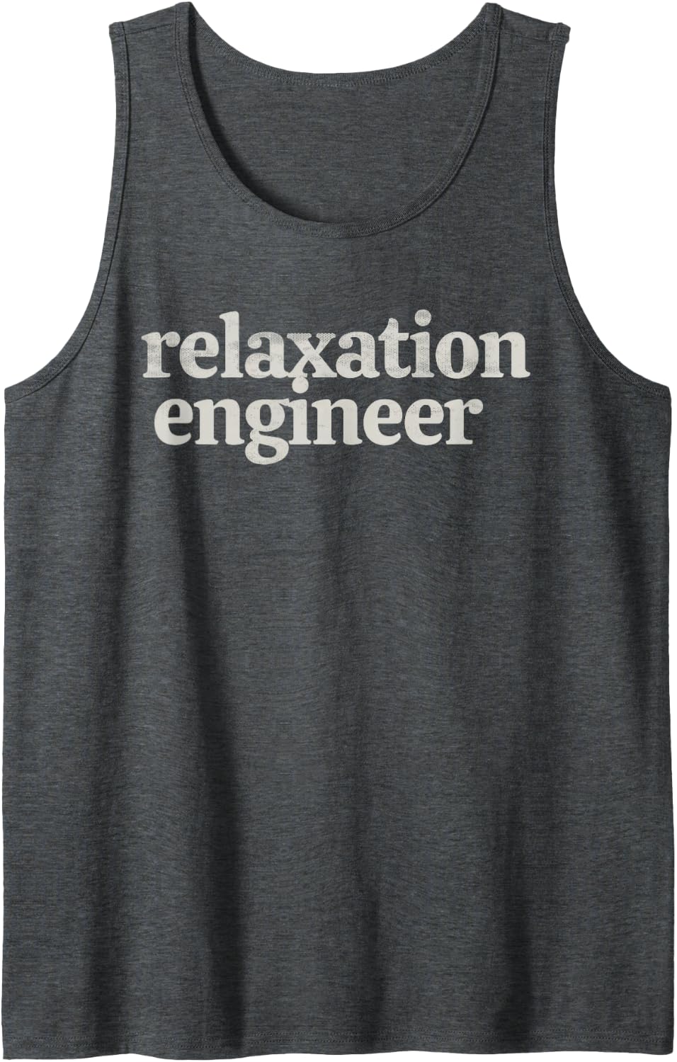 Relaxation Engineer Funny Massage Therapist Spa Therapy Sleeveless Tank Top - Dark Heather Grey