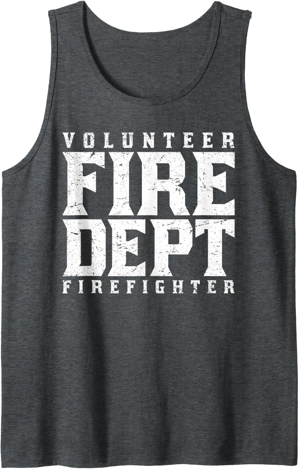 Volunteer Fire Dept. Firefighter Tank Top - Dark Heather Grey
