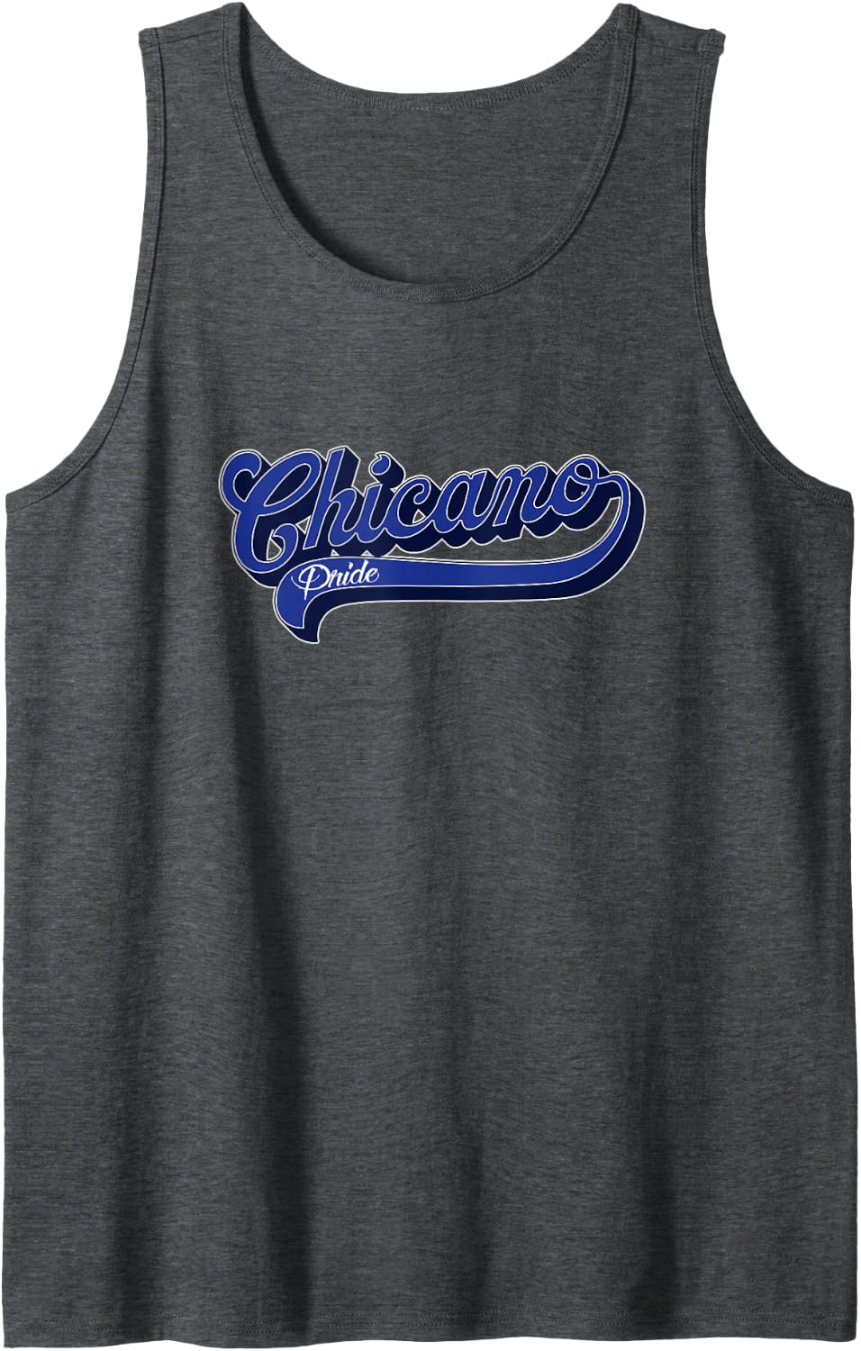 Chicano Pride Mexican American Low Rider Proud Chicano Power Sleeveless Tank Top - Dark Heather Grey