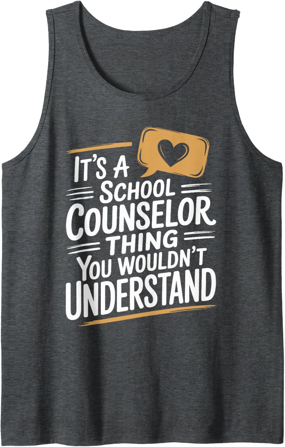 It's A School Counselor Thing Funny Counseling Tank Top - Dark Heather Grey
