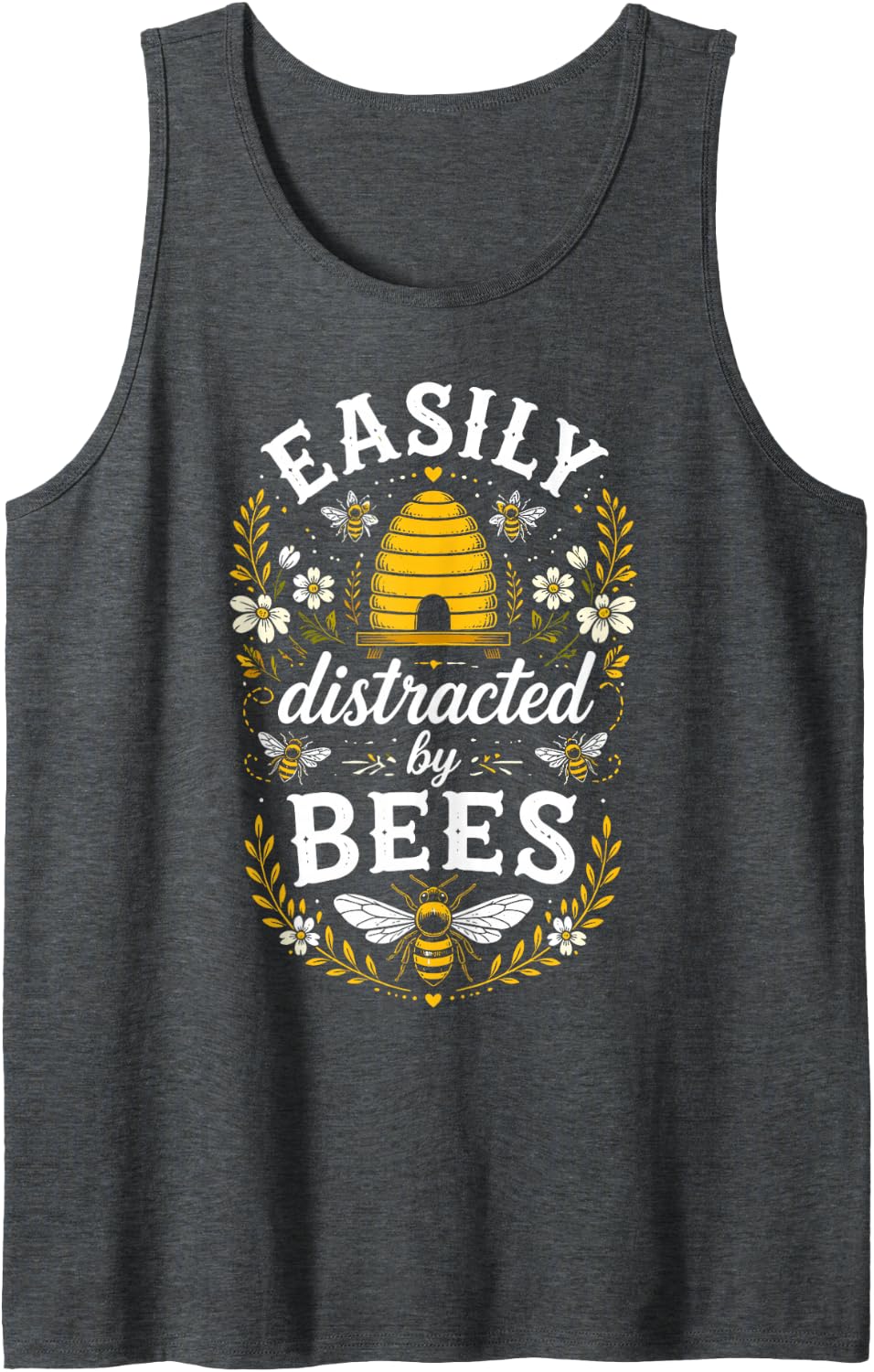 Beekeeping Honey Bees Beekeeper Sleeveless Tank Top - Dark Heather Grey