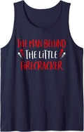 Mens 4th of July Pregnancy Announcement Shirt for Men Baby Reveal Tank Top - Navy Blue