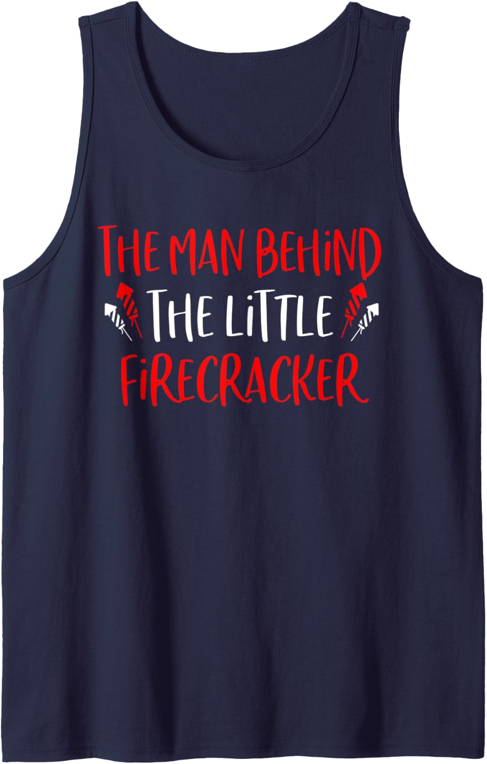 Mens 4th of July Pregnancy Announcement Shirt for Men Baby Reveal Tank Top - Navy Blue