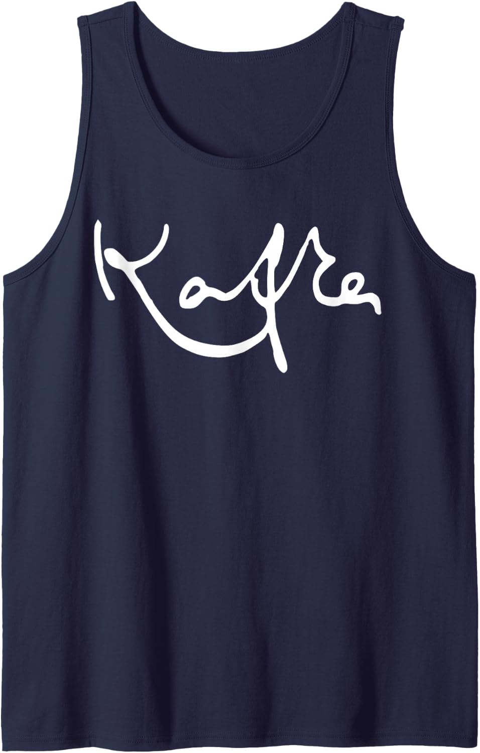 Franz Kafka Retro Signature Literature Metamorphosis Writer Sleeveless Tank Top - Navy Blue