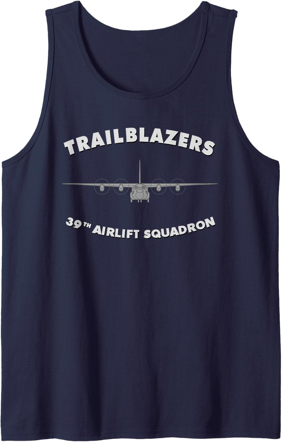 39th Airlift Squadron Trailblazers Tank Top - Navy Blue