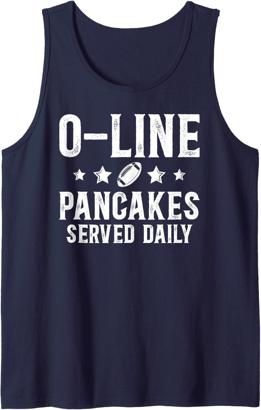 Funny O-Line Football Offensive Lineman Football Tank Top - Navy Blue