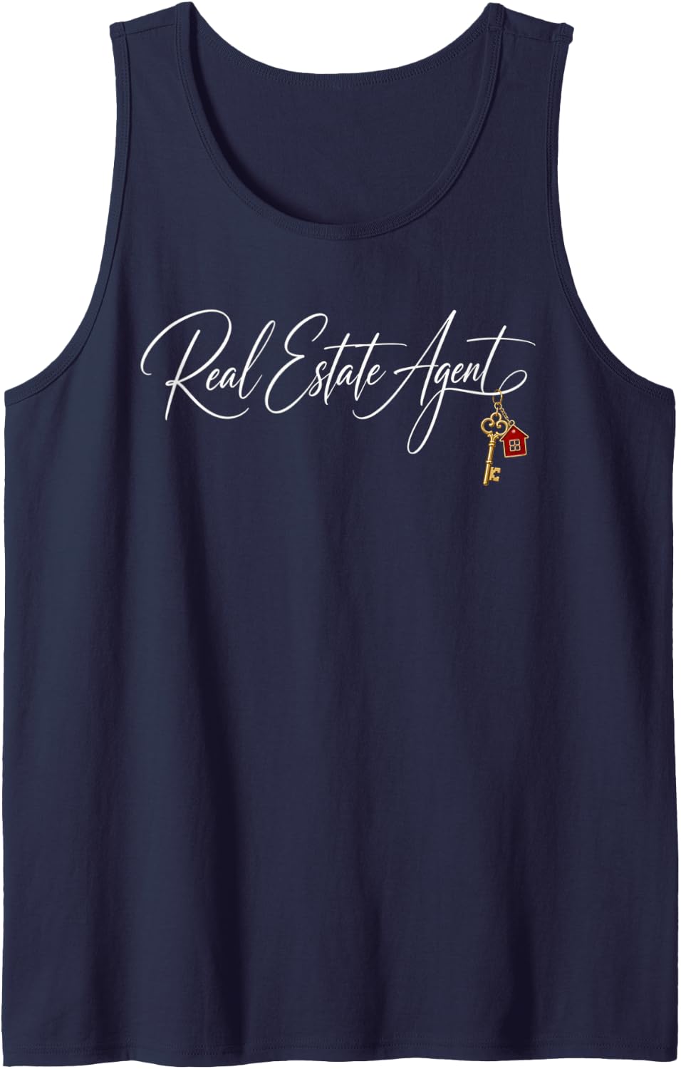 Real Estate Agent Sleeveless Tank Top - Navy Blue