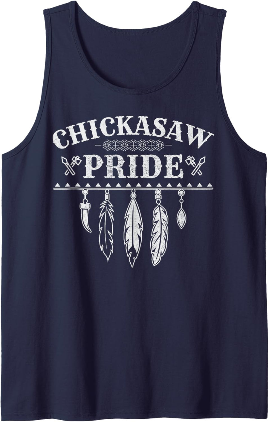 Native American Pride Design for a Proud Chickasaw Tank Top - Navy Blue