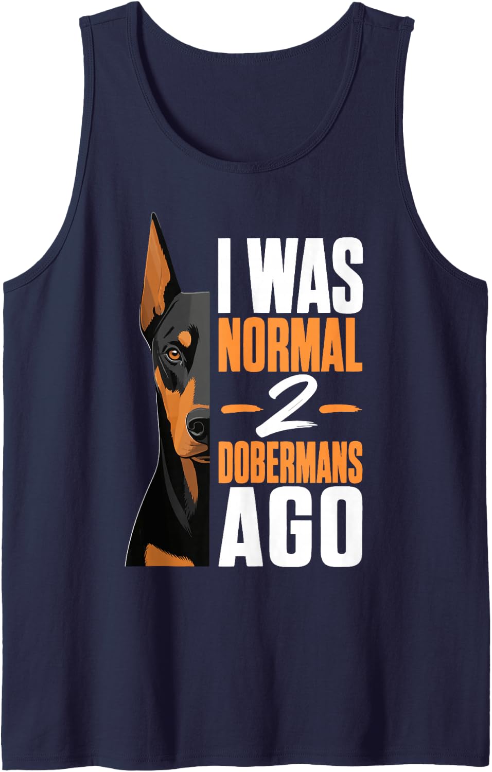 Doberman Owner 2 Dobermans Sleeveless Tank Top - Navy Blue