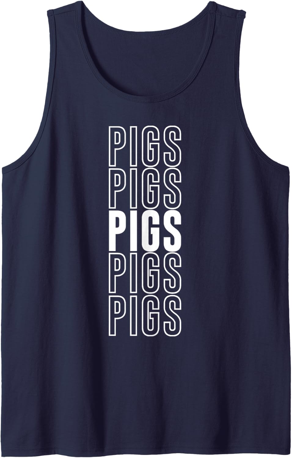 Pigs Sleeveless Tank Top - Navy Blue