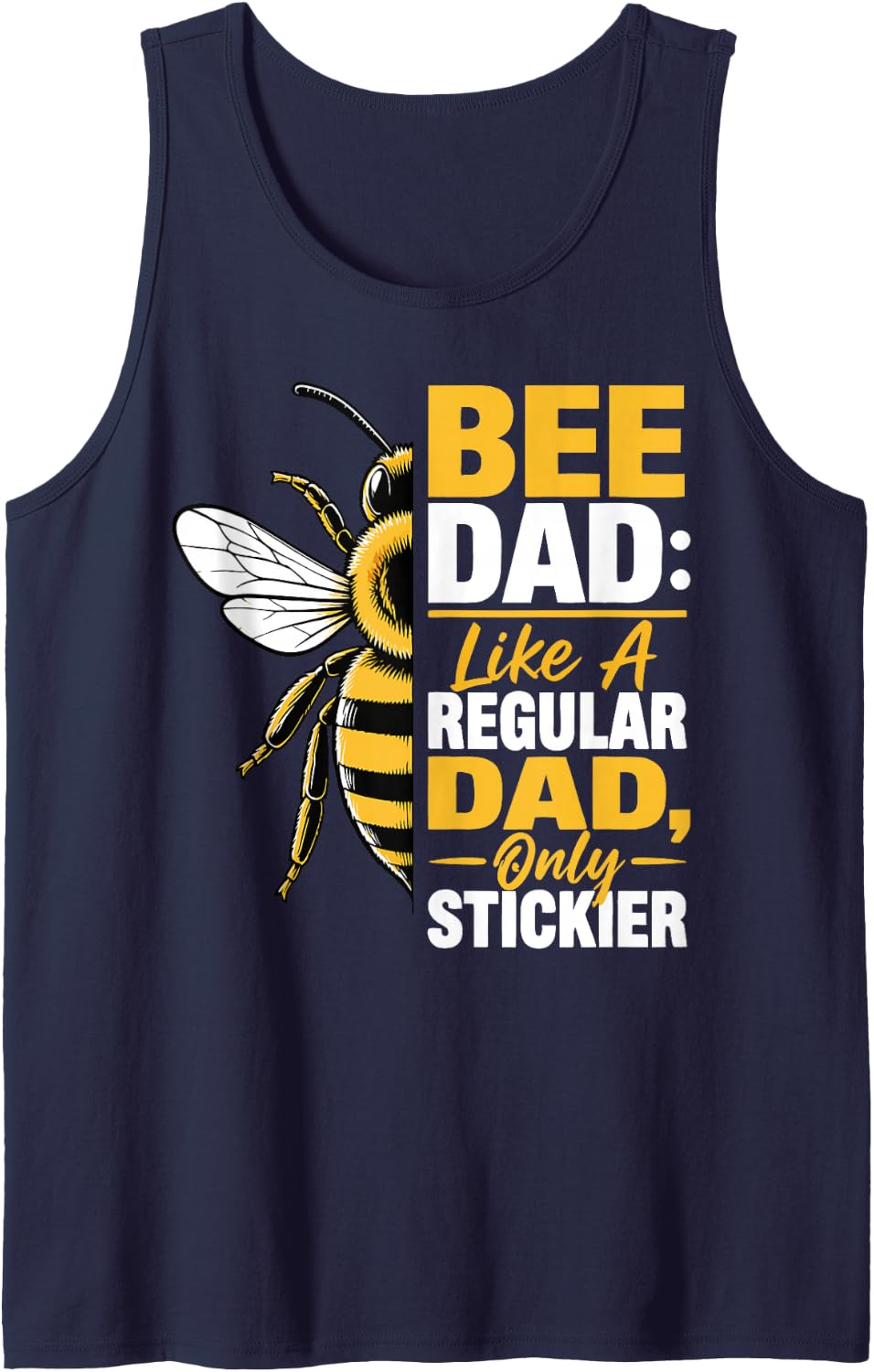 Apiary Bee Dad Beekeeper Honey Beekeeping Sleeveless Tank Top - Navy Blue