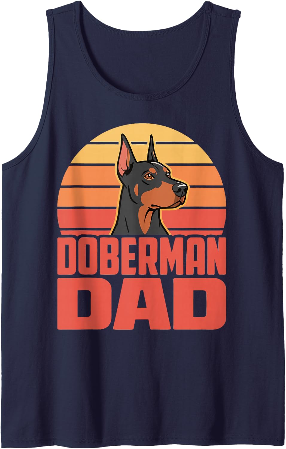 Doberman Owner Doberman Dad Sleeveless Tank Top - Navy Blue