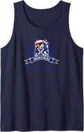 Memorial Minutemen Football Sleeveless Tank Top - Navy Blue