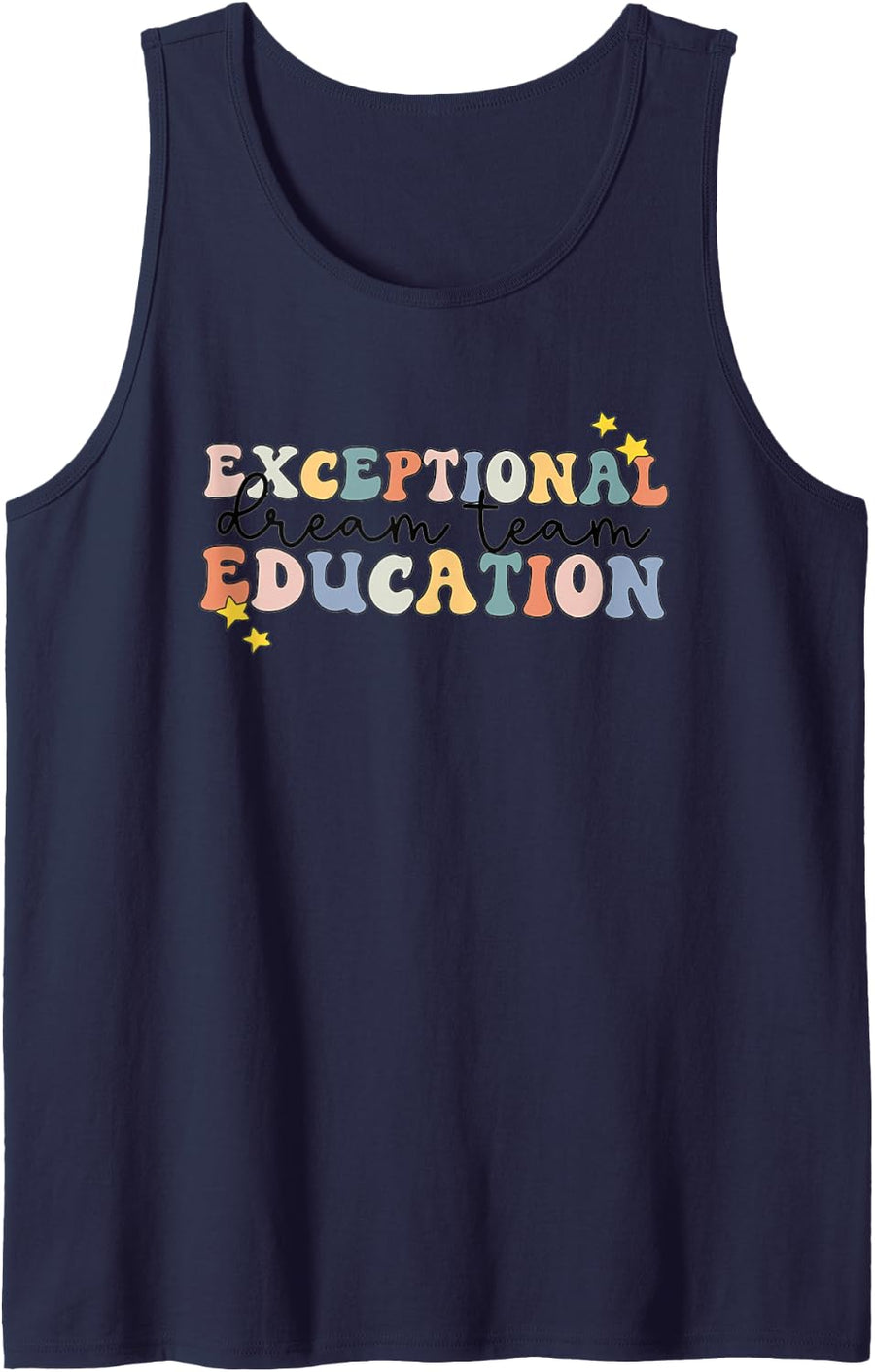 Exceptional Education Dream Team Special Education Squad Sleeveless Tank Top - Navy Blue