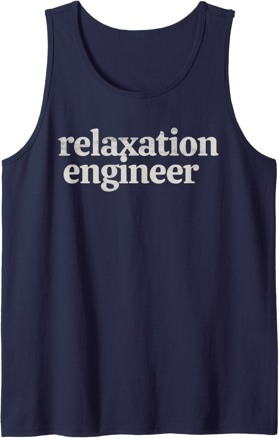 Relaxation Engineer Funny Massage Therapist Spa Therapy Sleeveless Tank Top - Navy Blue