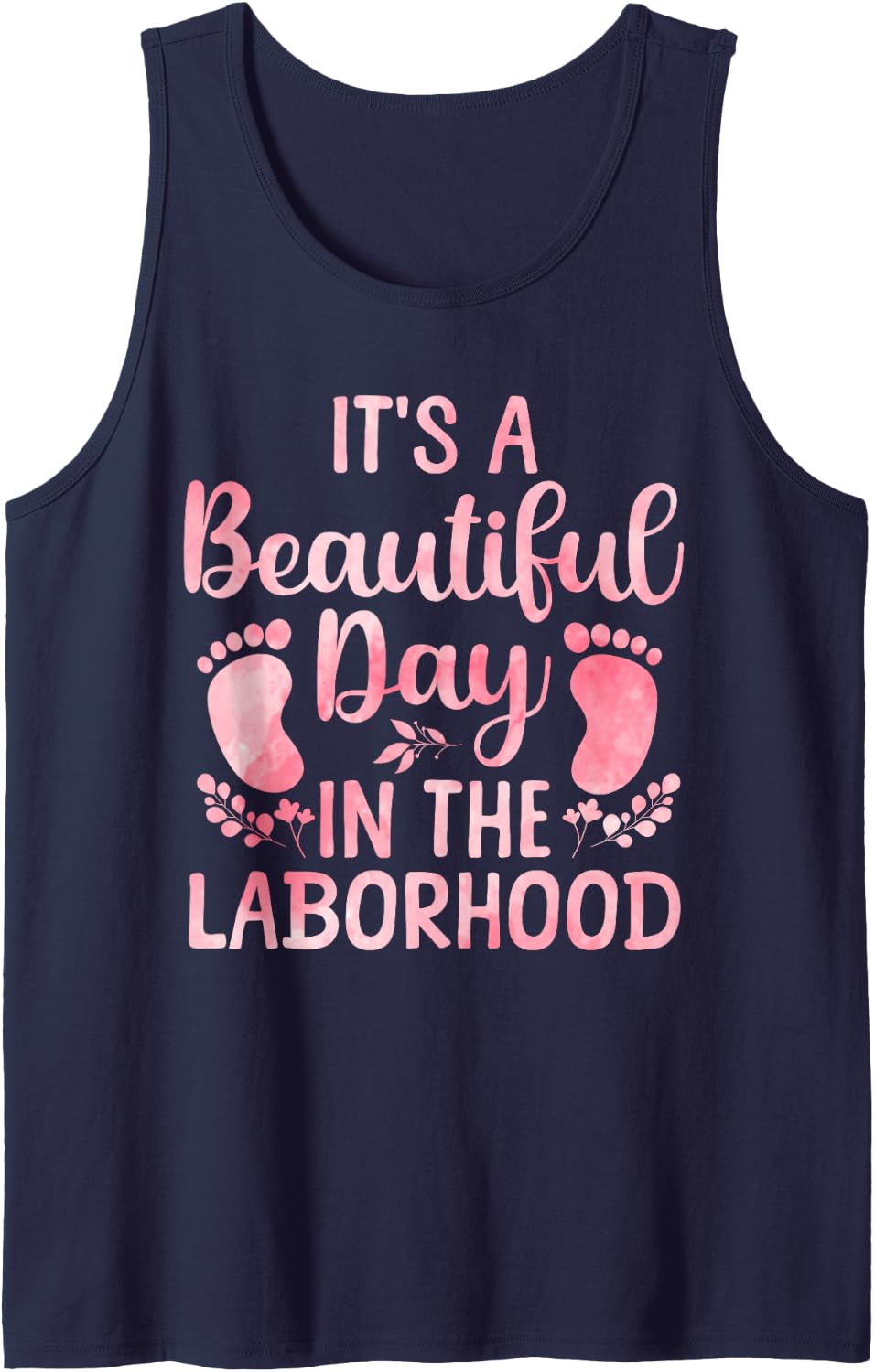Funny Midwife Design for Women Birth Assistant Doula Midwife Sleeveless Tank Top - Navy Blue