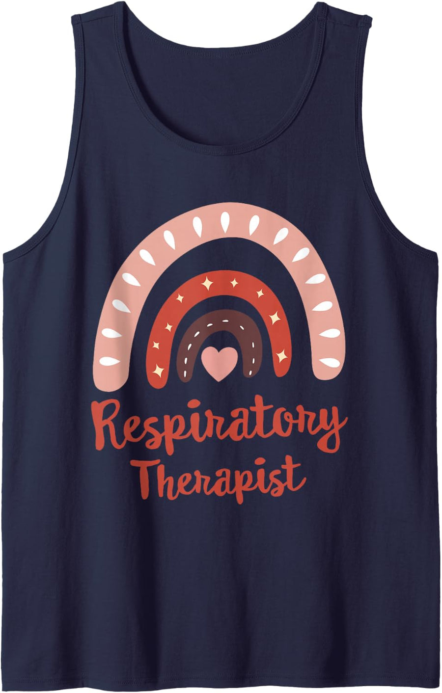 Respiratory Nurse Therapist Squad RT Medical Care Crew Team Sleeveless Tank Top - Navy Blue