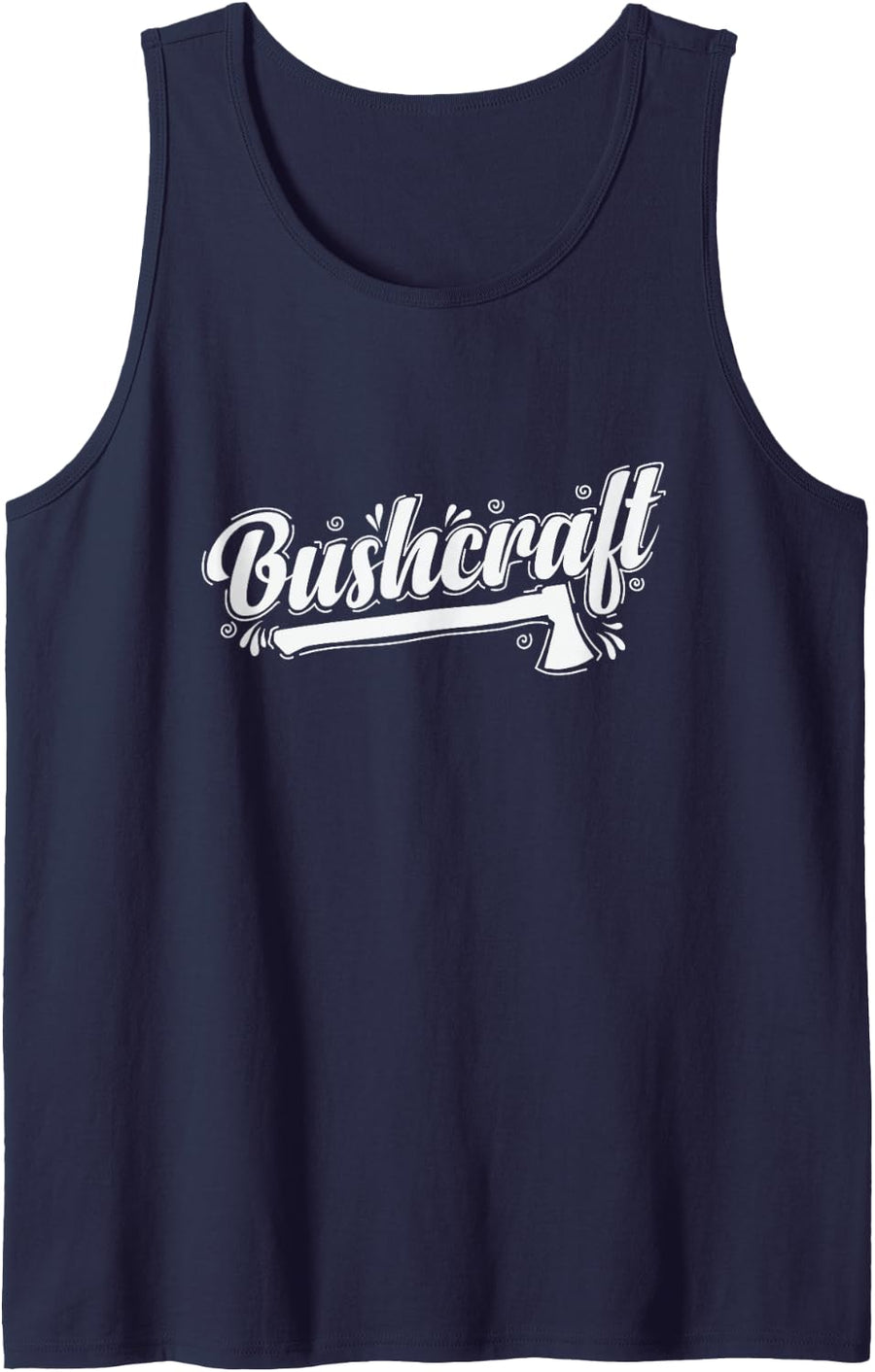 Bushcraft Axe Survival Wilderness Fire Sleeveless Tank Top - Navy Blue
