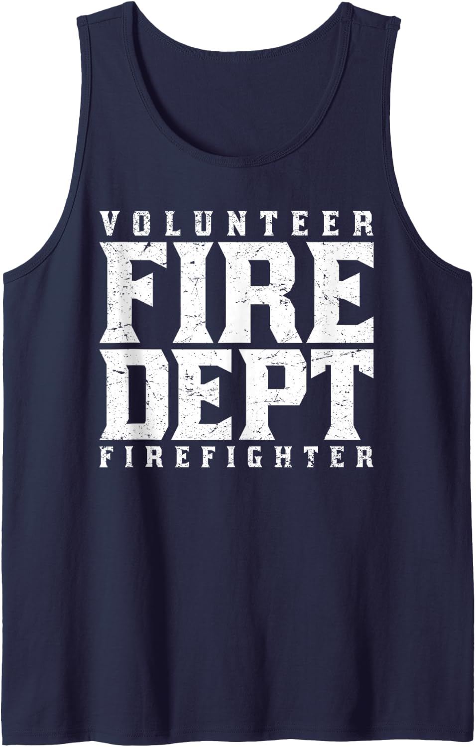 Volunteer Fire Dept. Firefighter Tank Top - Navy Blue