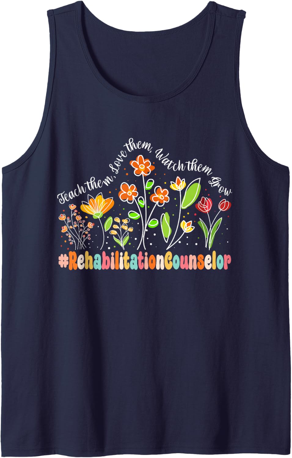 Rehabilitation Counselor Appreciation Week Back to School Sleeveless Tank Top - Navy Blue