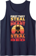 Funny Doberman Mom Dad Doberman Owner Sleeveless Tank Top - Navy Blue