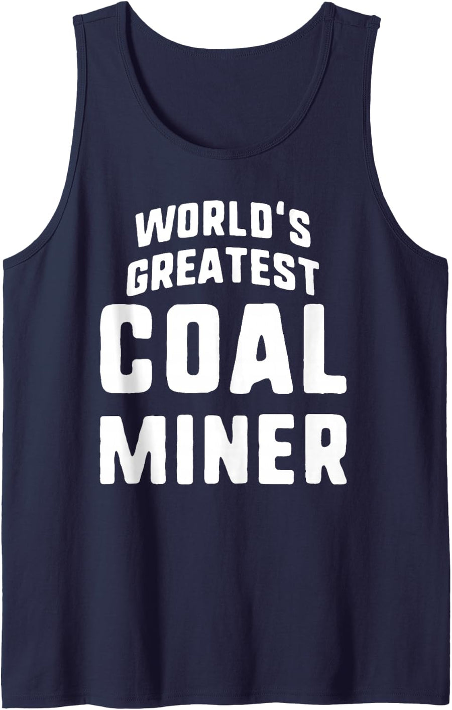 World's Greatest Coal Miner Job Title Sleeveless Tank Top - Navy Blue