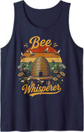 Bee Whisperer Beekeeping Honey Honeycomb Bees Beekeeper Sleeveless Tank Top - Navy Blue