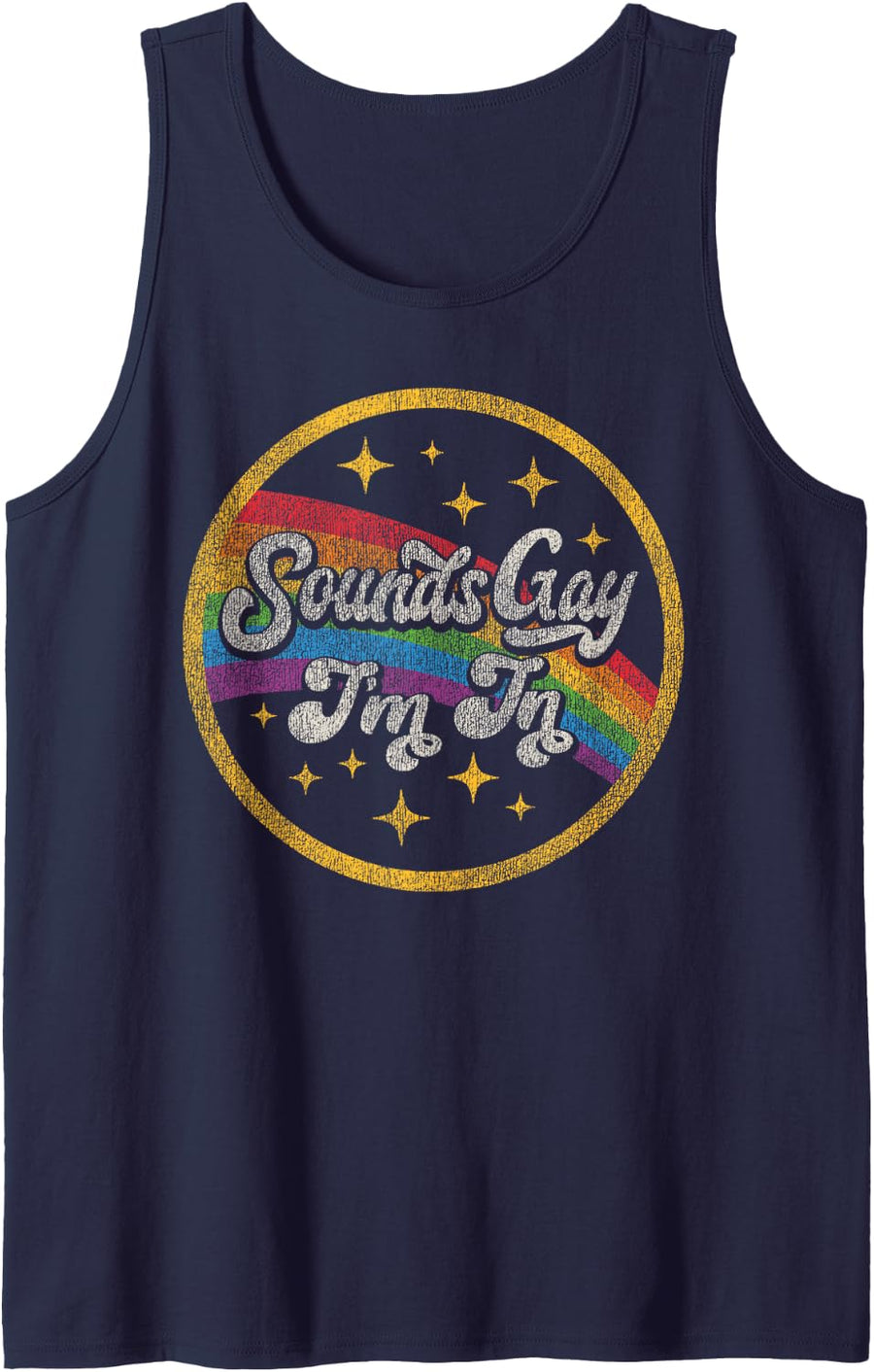 Sounds Gay, I'm In Tank Top - Navy Blue