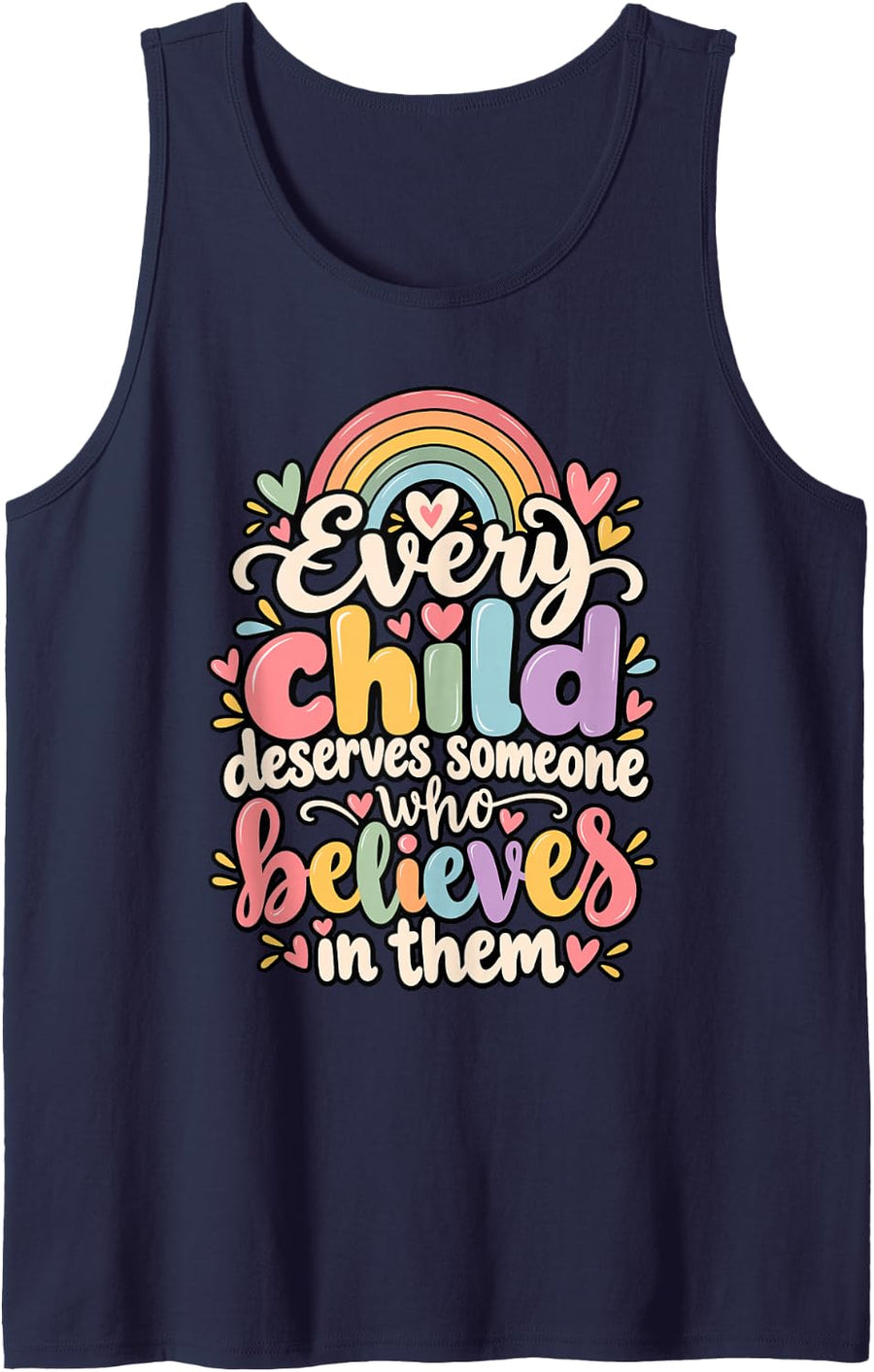 Every Child Deserves Someone Foster Parent Foster Care Sleeveless Tank Top - Navy Blue