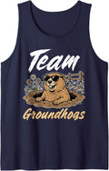 Team Groundhogs Weather Day Celebration Tank Top - Navy Blue