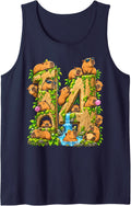 Capybara 14th Birthday Cappy Birthday Funny Capybara Lover Sleeveless Tank Top - Navy Blue