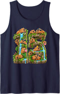 Capybara 15th Birthday Cappy Birthday Funny Capybara Lover Sleeveless Tank Top - Navy Blue