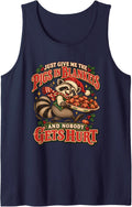 Just Give Me in the Pigs in Blankets and Nobody Gets Hurt Sleeveless Tank Top - Navy Blue