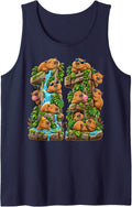 Capybara 11th Birthday Cappy Birthday Funny Capybara Lover Sleeveless Tank Top - Navy Blue